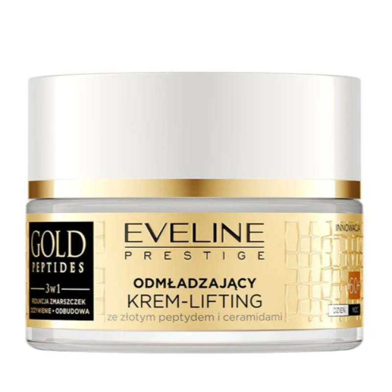 Крем-ліфтинг Eveline Cosmetics GOLD PEPTIDES 60+ Омолоджуючий 50 мл.
