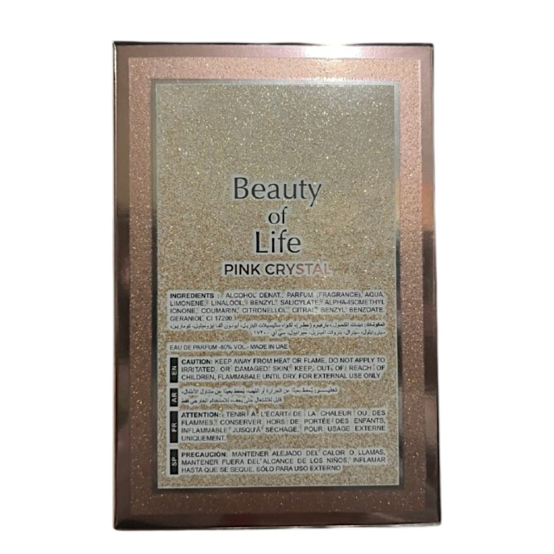 Парфумована вода жіноча Milestone Beauty of Life Pink Crystal 100 мл