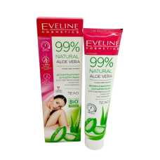 Депілятор EVELINE 99% Natural Aloe vera Делікатний крем для чутливої шкіри рук, ніг, бікіні 125 мл.