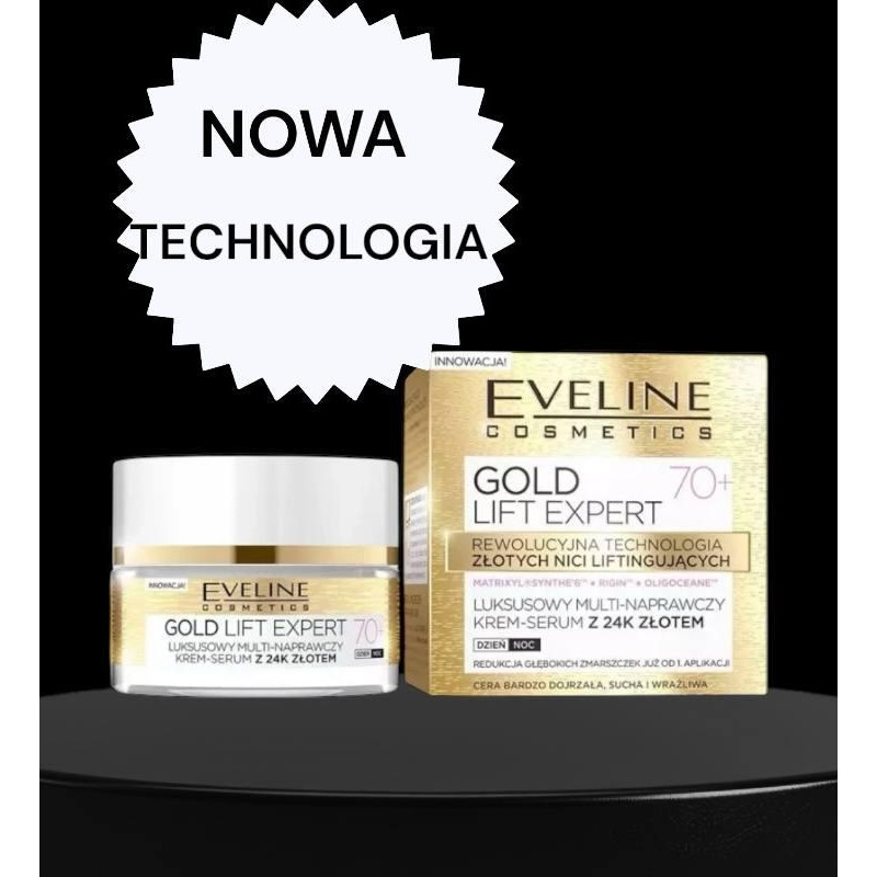 Крем-сыворотка для лица Eveline GOLD LIFT EXPERT 70+ ультравосстанавливающая 50 мл 1968